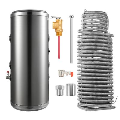 China Air Source Heat Pump 304 Stainless Steel Water Buffer Tank 100L 150L 200L Boiler Tank for sale