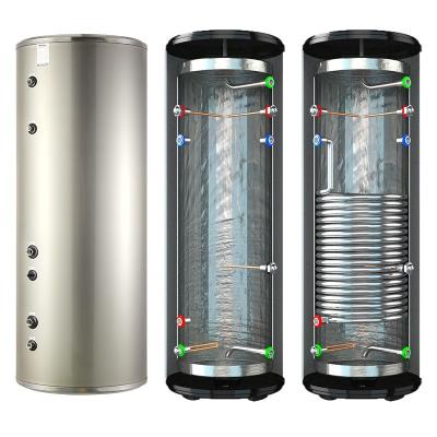 China 200L 300L Stainless Steel Hot Water Cylinder Tank For Solar Heating And Electric Heater for sale