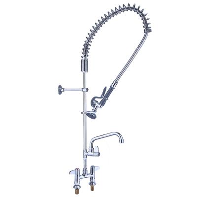 China Guangzhou Jucai Faucets Manufacture Kitchen Thermostatic Professional Position Faucet Flexible Hose For Kitchen Eq Pre Rinse Faucet Stainless Steel for sale