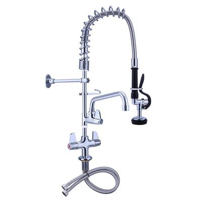 China Spring Thermostatic Faucets Commercial Heavy Duty Rinse Sprayer High Arc Kitchen Pre Sink Faucet for sale