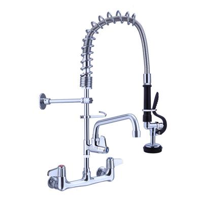 China High Pressure Rinse Kitchen Mixer Tap Spout 2 Pre Hole Commercial Thermostatic Faucets With Spout for sale