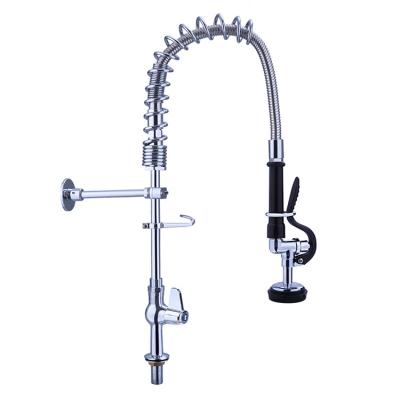 China Commercial Gooseneck Pre Rinse Tap, Guangdong Industrial Flexible Spray Arm Water Thermostatic Faucets for sale