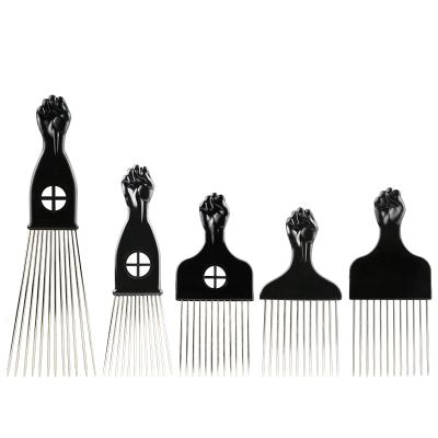 China Dry Hair Comb Fork Steamer Oil Steamer Head Comb Shape Steel Needle Home Insert Comb Barber Tools for sale