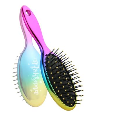 China Salon Slap Paddle Detangle Hair Comb Round Hair Sweep Cushion Salon Hairbrush For Thin Thick Curly Straight Hair for sale