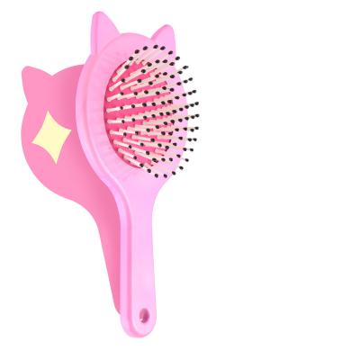 China Travel ; Yaeshii Cat Ear Air Cushion Comb portable pink girl air bag cushion comb cute home massage cat ear cushion for sale