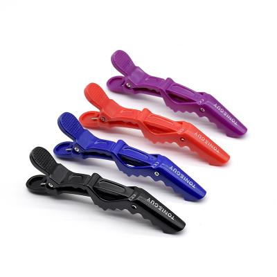 China Hairdressing Factory Sales Hair Salon Sectioning Crocodile Clips Hairdressing Clamps Hair Handle for sale