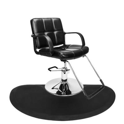 China Black anti slip barbershop hairdressing/personal care silicone rubber office barber chair chair floor paly mats for sale