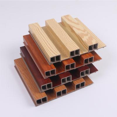 China Waterproof Exterior Wall Cladding With WPC Wood Wall Panels Waterproof PVC for sale