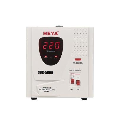 China SVC AVR 5000VA 5KVA 100-260V Input 220VAC Output Voltage Regulator Stabilizers Price for sale