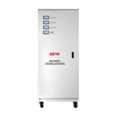 China SVC SVC 90KVA Three Phase Copper Coils Automatic Voltage Regulator Stabilizers for sale