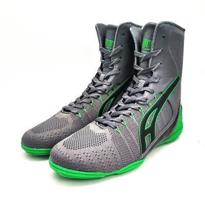 China Custom Made Indoor Sport Design High Top Professional Boxing Shoes For Men 40-45 for sale