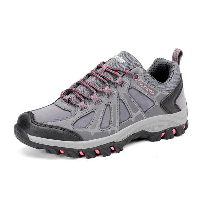 China Outdoor EVA Custom Sport Leather Waterproof Trekking Hiking Shoes For Lady for sale