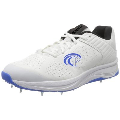 China Custom White Sole Rubber Sports Spikes Cricket Shoes For Men for sale