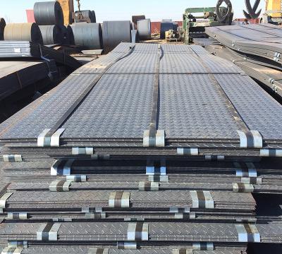 China Boiler plate & container flat& flange plate& boat plate 0.1mm thick spring galvanized checkered steel plate for sale