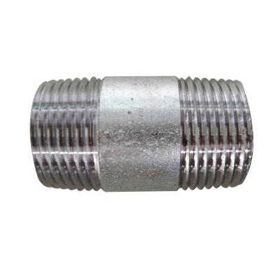 China Connect Pipes Sch 40 BS 21 NPT Threaded Screwed Pipe Short Nipple for sale