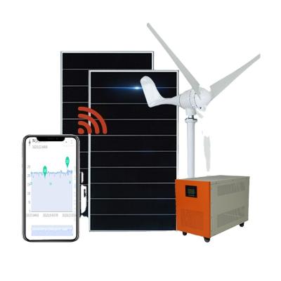 China 2KW 3KW 5KW Solar and Wind Power Generator for Home Generator 1kw 5kw 10kw Wind Solar Hybrid Electricity Power System for Home L2/G for sale