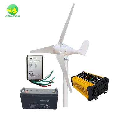 China Wind Power Windmill 300W 400W 600W 1000W 12V 24V Shaft Wind Turbine Wind Power Tower Efficient Horizontal Camping Generator for sale