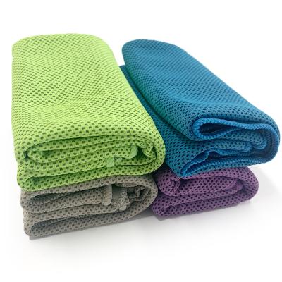 China Custom Compressed Super Magic Cooling Logo Microfiber Ice Towel Gym Cold Sports Instant Cooling Towel for sale