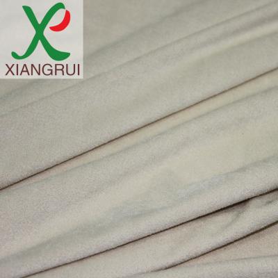 China Sofa Suede Fabric Fire Retardant Warp Woven Stretch Single Sided Suede Fabric For Women Dress Coat Skirt for sale