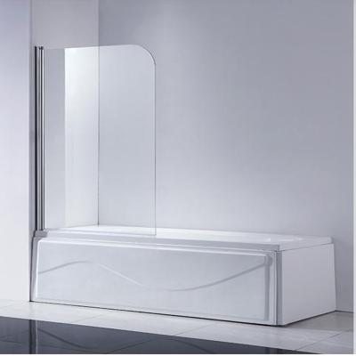 China Hardware Built Tempered Glass Hotel Shower Room Tub Pivot Shower Frameless Fashionable Screen Door for sale