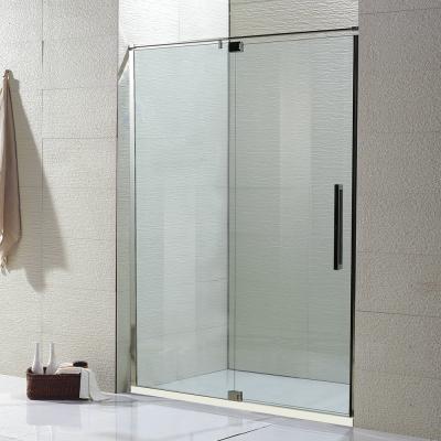 China Hardware Built Tempered Glass Hardware Aluminum Frameless Used Hotel Bathroom Shower Glass Door for sale