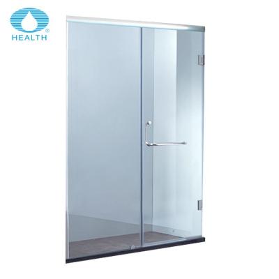 China Modern Stainless Steel 90 Degree Hinge 8mm Tempered Glass Frameless Aluminum Shower Door for sale