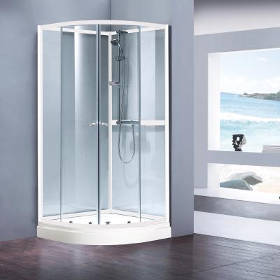 China Mid Century Series Modern Aluminum Frame Washroom Shower Room Cabinet JKI Bathroom Set Cubicle Corner Shower Door for sale