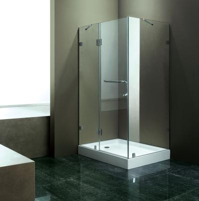 China Modern Pivot Hinge Tempered Glass Rectangle Double Shower Box Shower Enclosure for sale