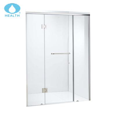 China Modern Hinge Style Shower Room Clear Tempered Glass Frameless Sets Surface Modern Bathroom for sale