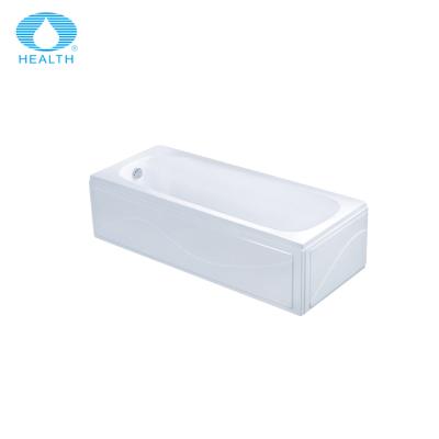 China cheap 2 sided skirt bathroom tub free standing on double skirt side (left skirt) for sale