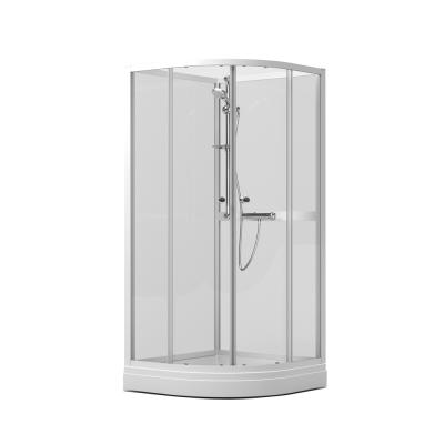 China Mid Century Series Modern Aluminum Frame Washroom Shower Room Cabinet JKI Bathroom Set Cubicle Corner Shower Door for sale