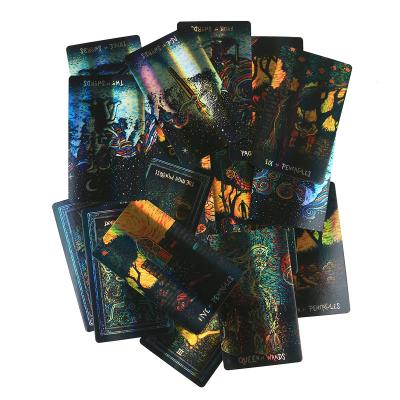 China Entertainment Customized Printing Holographic Golden Tarot Cards Oracle Cards for sale