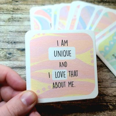 China Popular Wholesale Custom Printing Positive Affirmation Card Pack Kids Mental Health Affirmation Cards for sale