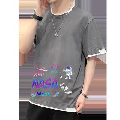 China Anti-wrinkle Men's Casual T-shirts Sport Wear Sun Protection Printing Tee Shirt Unisex 100% Cotton Tank Top for sale