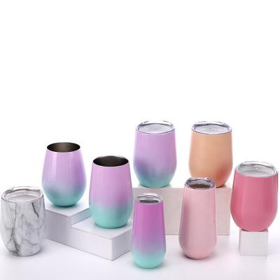 China Wholesale Stainless Steel 12oz Coffee Tumbler Mug Viable Custom Double Wall Wine Tumbler Water Bottle For Girl Vacuum Flasks for sale