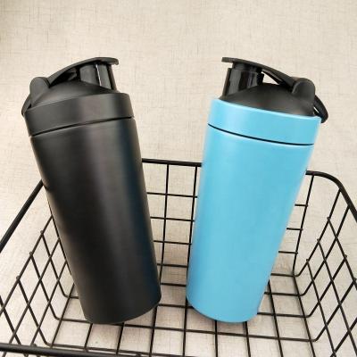 China 650ml Stainless Steel Sports Water Bottle Gym Shakers Viable Insulated Protein Shaker for sale