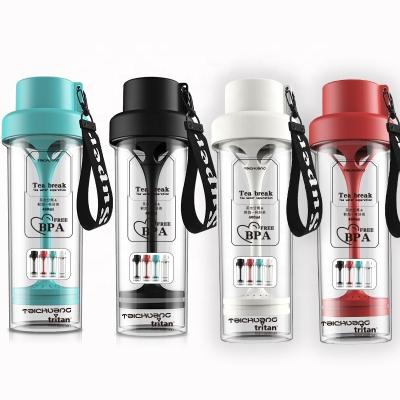 China Wholesale 400ml Leak Proof Adult Sports Free Water Bottles BPA Tritan Household Plastic Bottles Water Cup With Lid for sale