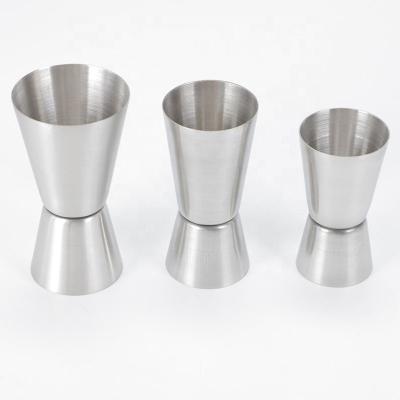 China Viable 30/60ml Wine Measuring Cup Double Head Stainless Steel Customized Cocktail Jigger for sale