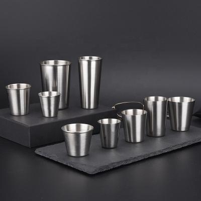 China Sustainable 304 Stainless Steel Single Layer Small Drink Cups 1oz 2oz Shot Cup Custom for sale