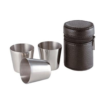 China 304 Stainless Steel Small Liquor Cup Outdoor Portable Drinking Shot Glass Custom for sale