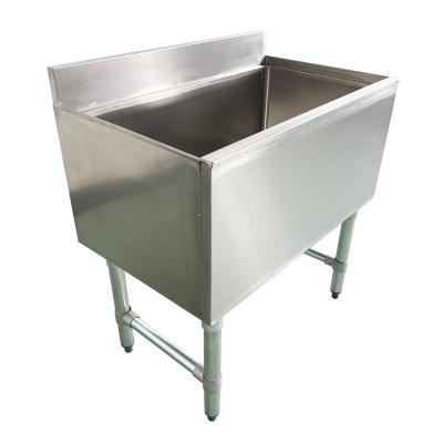 China NSF Stainless Steel Restaurant 304 Jincheng 304S/S Commercial Hotel Bar Dismantle Kitchen Ice Bin for sale