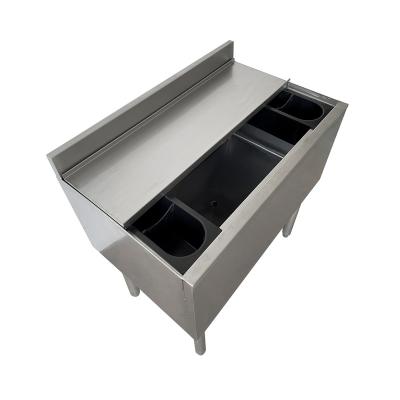 China 304 Stainless Steel Jincheng NSF Customized Commercial Rectangular Heavy Duty Stainless Steel Ice Bin for sale