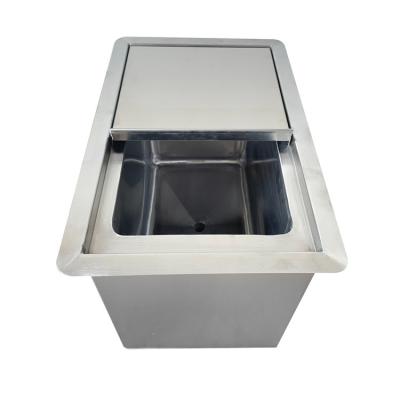 China Jincheng 304 Stainless Steel NSF 18*24 Commercial Stainless Steel For Kitchen Adjustable 304S/S Drop In Ice Bin for sale