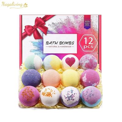 China OEM Essential Oil Fizzy Vegan Organic Bubble Ball Bath Fizzer Ball Bath Fizzer Ball Yoni Bath Bomb Set For Christmas Bath Gift Set NLOC01 for sale