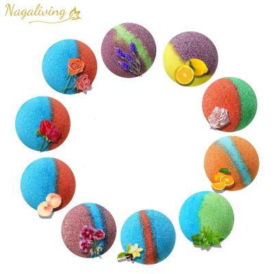 China Luxury Home Hotel Spa Bath Removal Bomb Set Herbal Wrapped Private Label 12 Gem Vegan Bath Salt Ball for sale