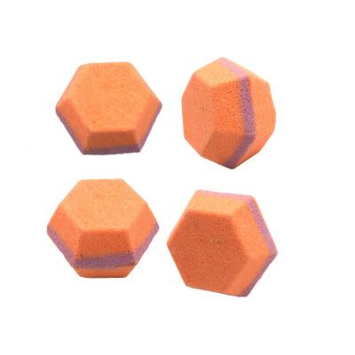 China Home Spa Daily Bathroom Wholesale Private Label Customized Bath Bombs Aroma Hexagon Shaped Eco Friendly Foaming Bath Fizzies for sale