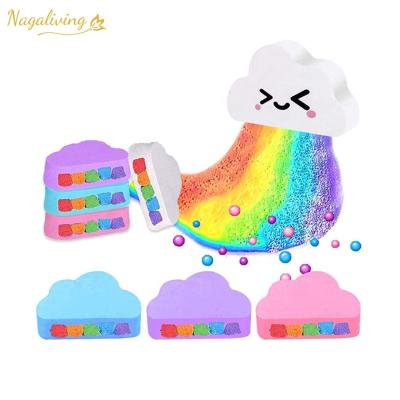 China Home Hotel Traveling Spa For Kids Good Sale In America Colorful Customized Bath Fizzies Bath Fizzies Cloud Star Rainbow Bath Bombs for sale