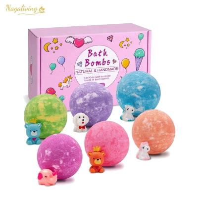 China Amazon Nagaliving Relaxing and Moisturizing Relaxing Moisturizing Mini Bath Bomb Set All Natural Hemp Bubble Vagen Fizzy Bath Ball for Gift Luxury Set for sale