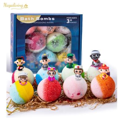 China Relaxing and Moisturizing Christmas Bath Bombs Gift Set Private Label Natural Vegan Hot Selling Organic Bubble Bath Bombs for Kids with Surprise for sale