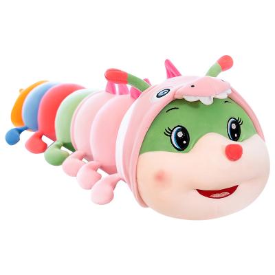 China Wholesale colorful insect plush toy girlfriend gift 100 cm long cute creative worm pillow figurehead cartoon clothing large for sale